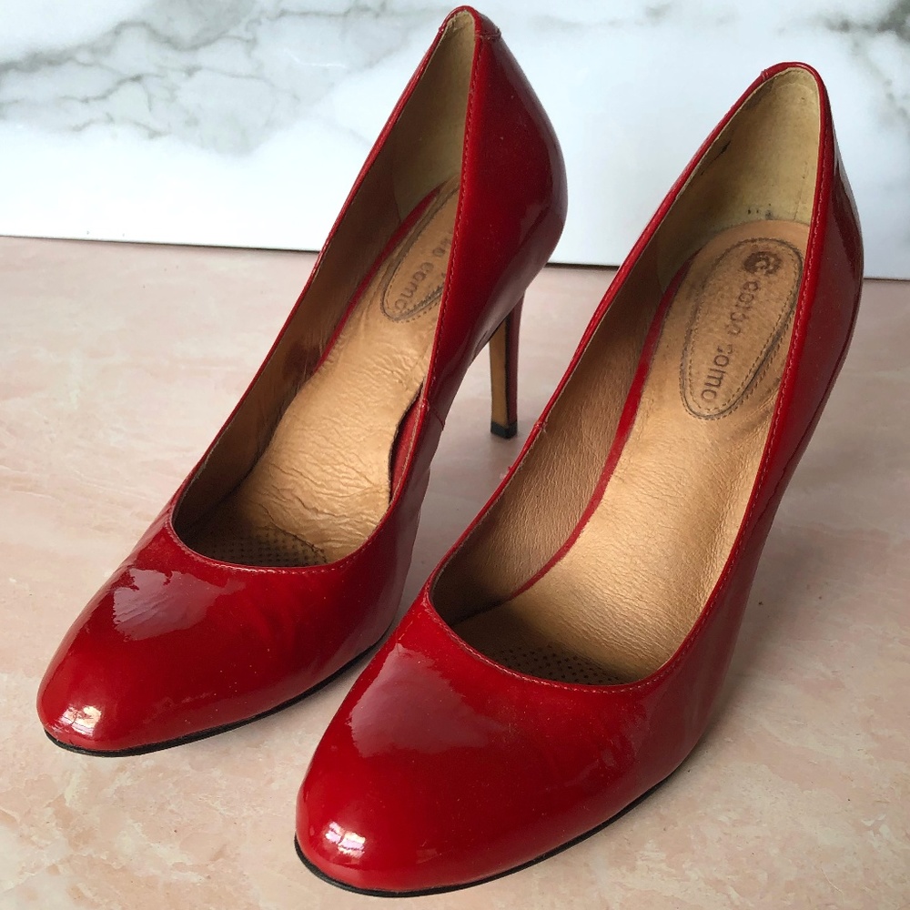 Corso Como Red Patent Leather Pump Heels